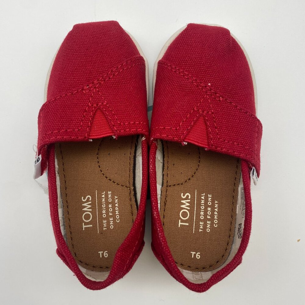 ☆☆TOMS TINY CLASSIC☆☆RED CANVAS US KIDS SIZE 6 & 9